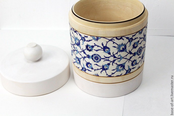 ​Мастер-класс по декупажу баночки "Португалия в сердце"