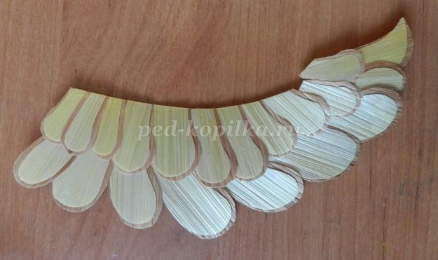 Декоративное панно "Жар-птица" из соломки: часть 2