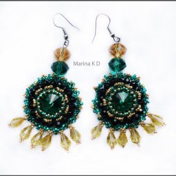 Серьги "Изумрудный город": часть 3