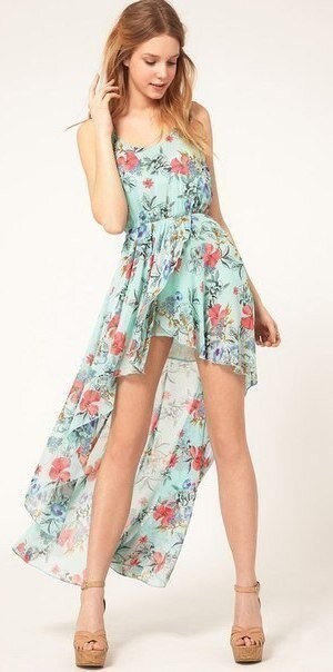 Моделирование платья с перепадом длины юбки