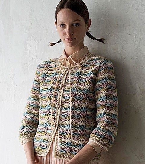 ​Необычная многоцветная кофта