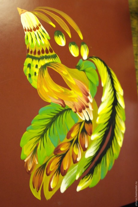 Рисуем птицу переходными мазками беличьей кистью: часть 2