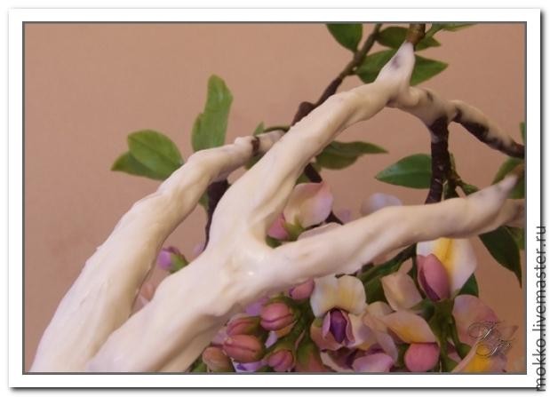 Лепка глицинии из полимерной глины: часть 6