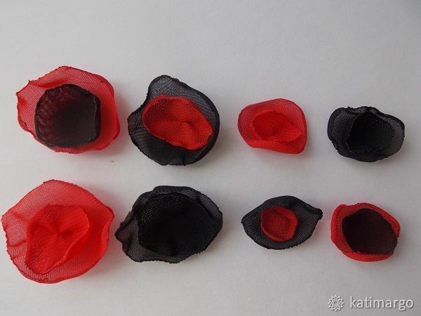 ​Мастерим цветочное колье из шифона