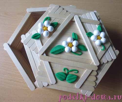 Шкатулка из палочек от мороженного Шкатулка из палочек от мороженного