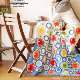 Вяжем крючком плед с рыбками