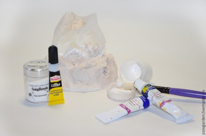 Создаём интерьерную статуэтку из стекла и гипса "Айсберг": часть 2 Создаём интерьерную статуэтку из стекла и гипса "Айсберг": часть 2