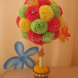 Как сделать топиарий из салфеток своими руками: мастер-класс