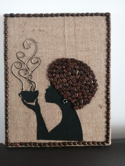 ​Панно из кофейных зерен