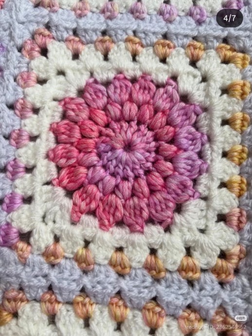 Плед из мотивов крючком