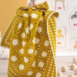 Плед из мотивов крючком