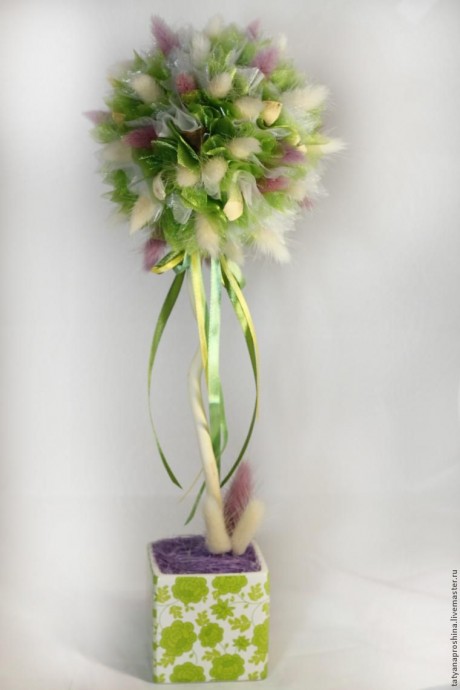 Создаем цветочный топиарий: часть 3