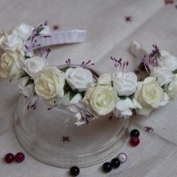 Декорируем ободок для волос "Нежная роза"