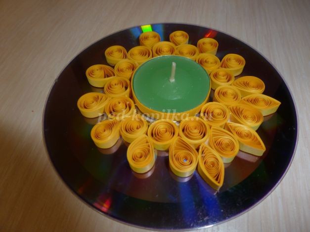 Подсвечник из диска: часть 2