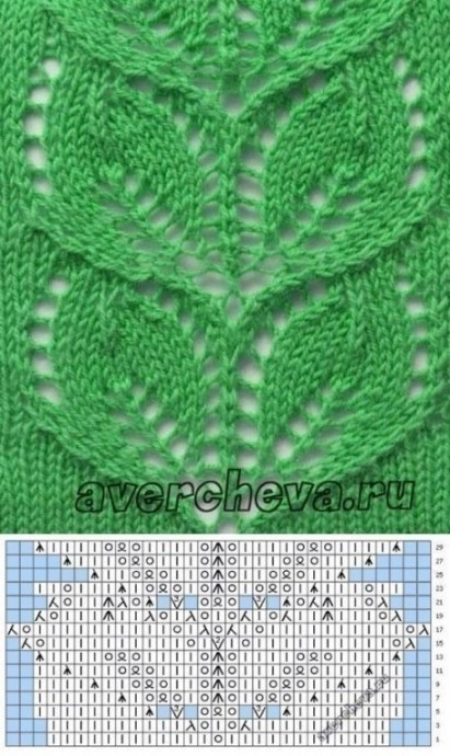 Ажурные узоры из листочков