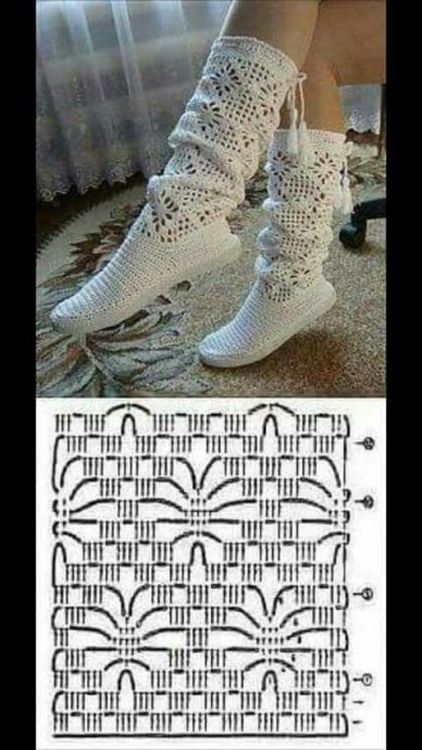 Идеи вязаных сапожек