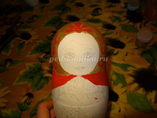 Роспись деревянной матрёшки: часть 2 Роспись деревянной матрёшки: часть 2