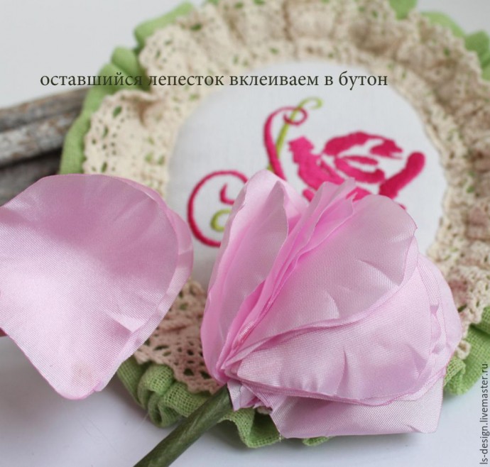 ​Роза из тафты "100 лепестков": мастер-класс, часть 3