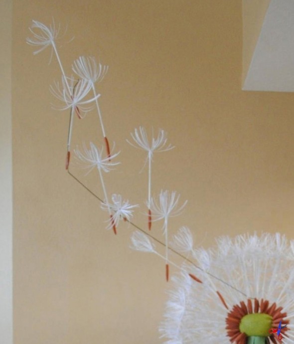 Интересный способ создания одуванчика