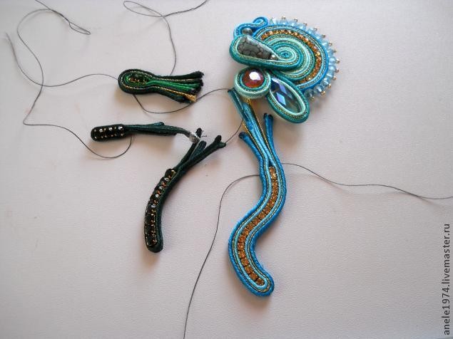 ​Мастер-класс по созданию сутажного кулона "Весенний букетик": часть 5