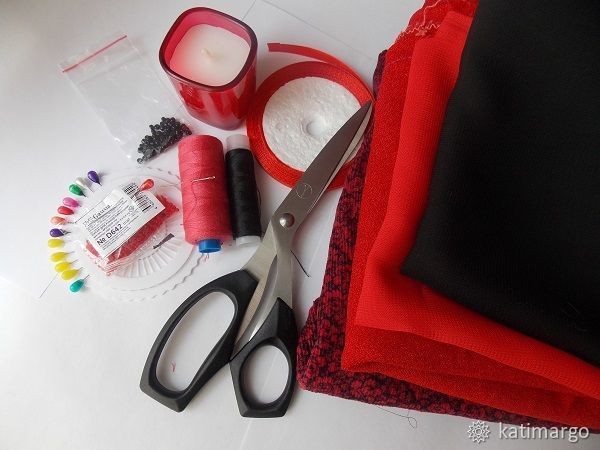 ​Мастерим цветочное колье из шифона