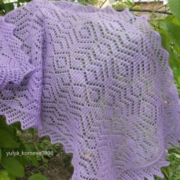 ​Палантин спицами