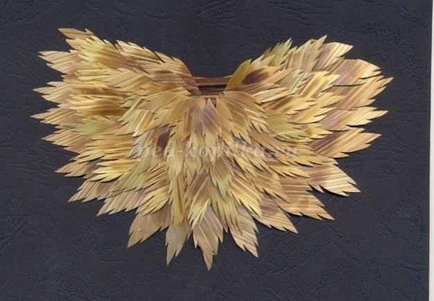 Панно из соломки "Прекрасный аист": часть 4 Панно из соломки "Прекрасный аист": часть 4