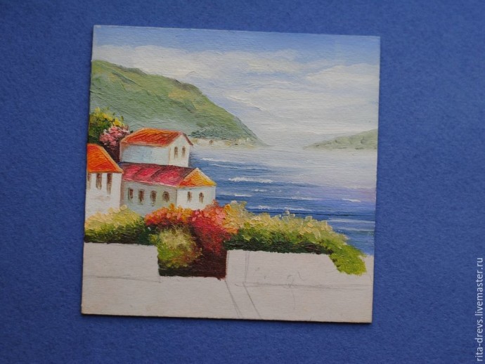 Пишем маслом миниатюру "Средиземноморье"