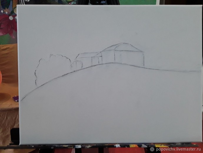 ​Рисуем итальянский пейзаж акрилом