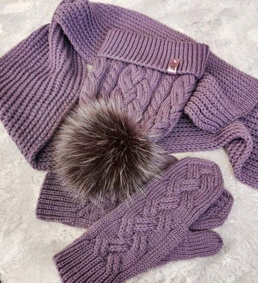 ​Шапочка с шикарной косой