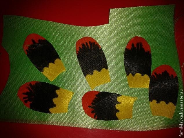 Спараксис "Властелин огня" из атласной ленты своими руками: часть 1