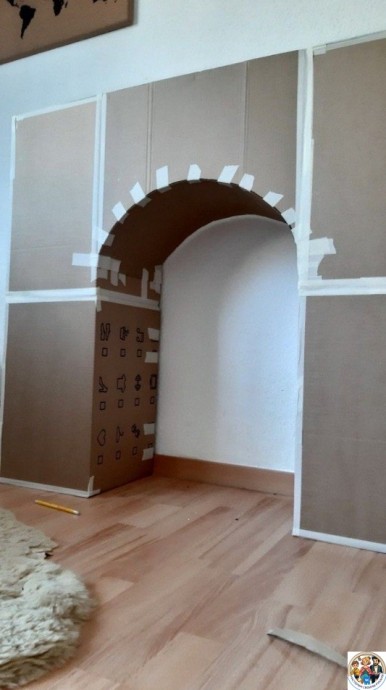 Бюджетный камин из картонной коробки