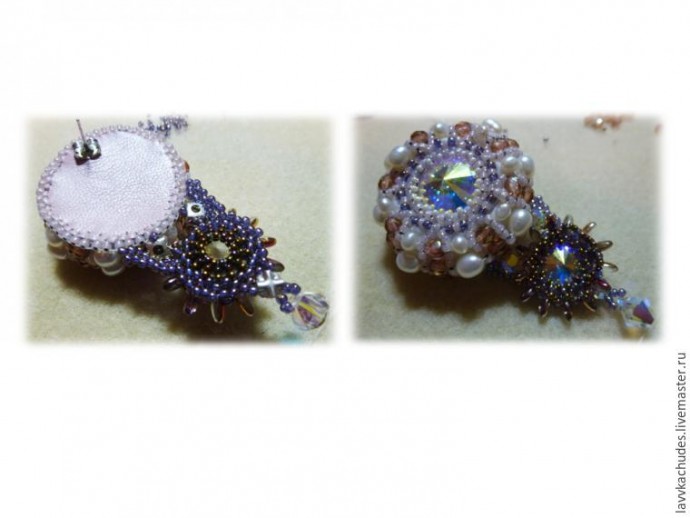Делаем серьги "Королевский шик": часть 2
