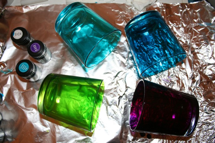 Витражными красками по неровной поверхности