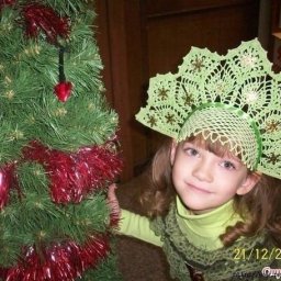 Вязаный кокошник