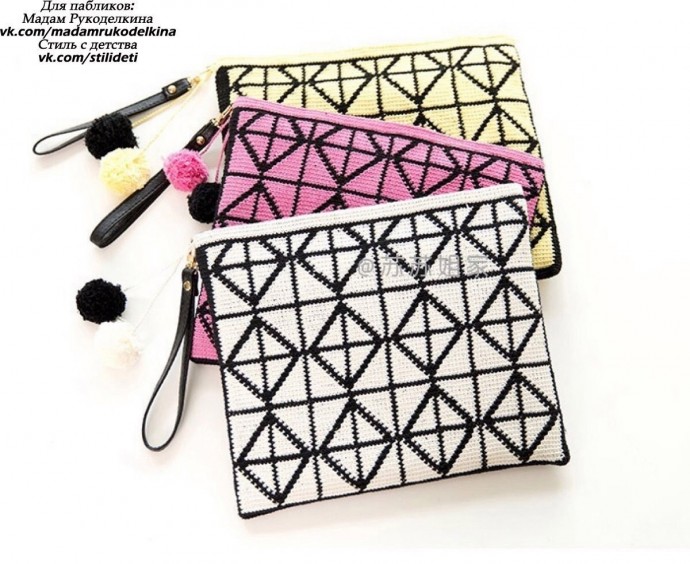 Вяжем крючком стильную сумочку