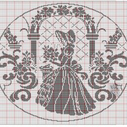 Вышиваем людей в технике монохром