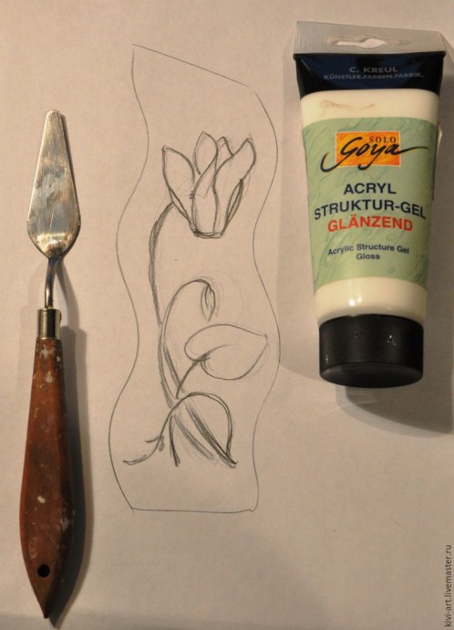 ​Декорирование вазы в стиле модерн: часть 1