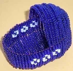 ​Интерьерная колясочка из бисера