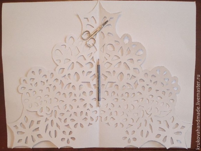 Изготовление ажурного кокошника для снегурочки