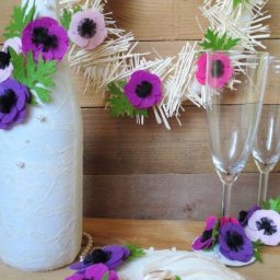 Декорируем аксессуары изящными анемонами и нежным кружевом к свадьбе: часть 1