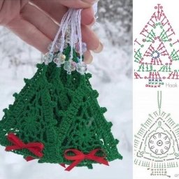 Немного интересных схем для новогодних украшений