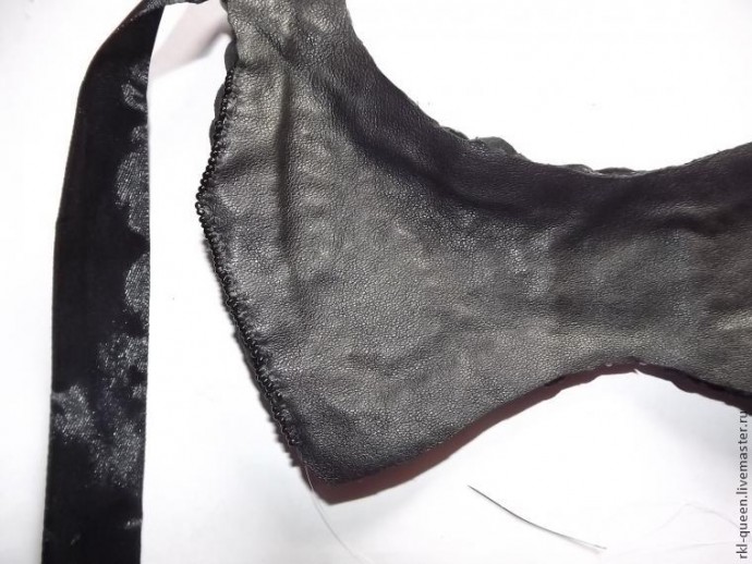 ​Создаем вышитое бисером колье "Воротничок" с элементами кожи: часть 4