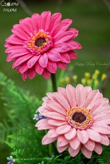 ​Вязанные букеты