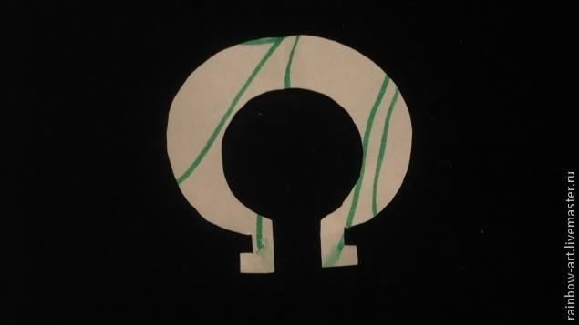 Вышитый бисером кулон "Подкова": часть 1