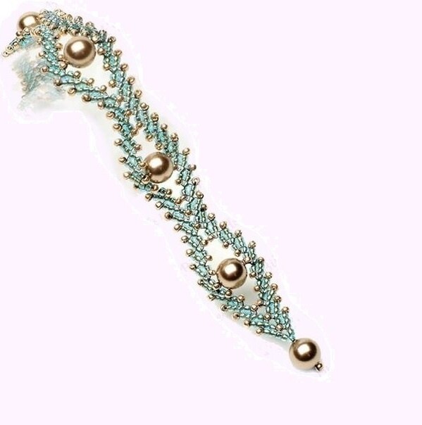 ​Браслет "Стилизованные павлиньи перья"