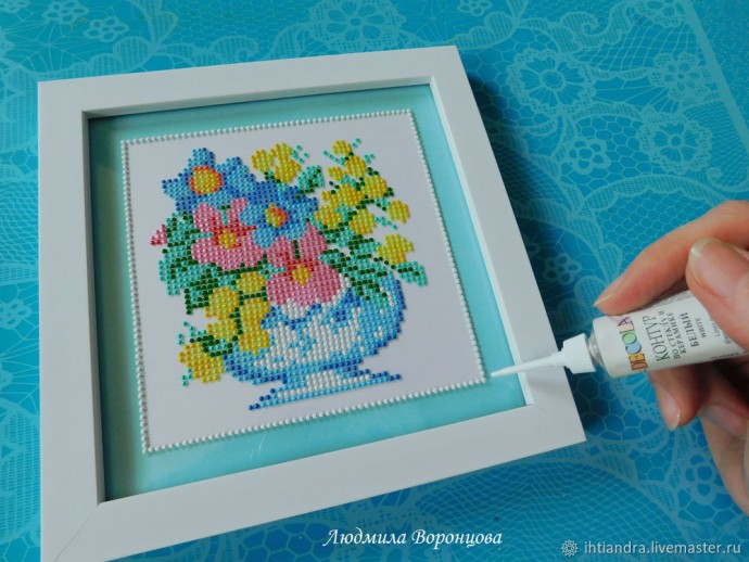 Имитируем вышивку в технике точечная роспись: часть 2 Имитируем вышивку в технике точечная роспись: часть 2