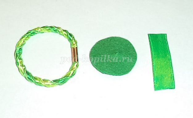 Резинка для волос канзаши "Астра": мастер-класс, часть 2