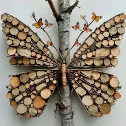 Аппликации из деревянных спилов