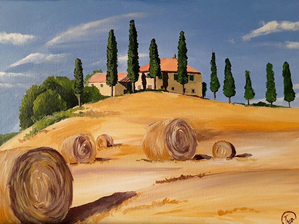 ​Рисуем итальянский пейзаж акрилом